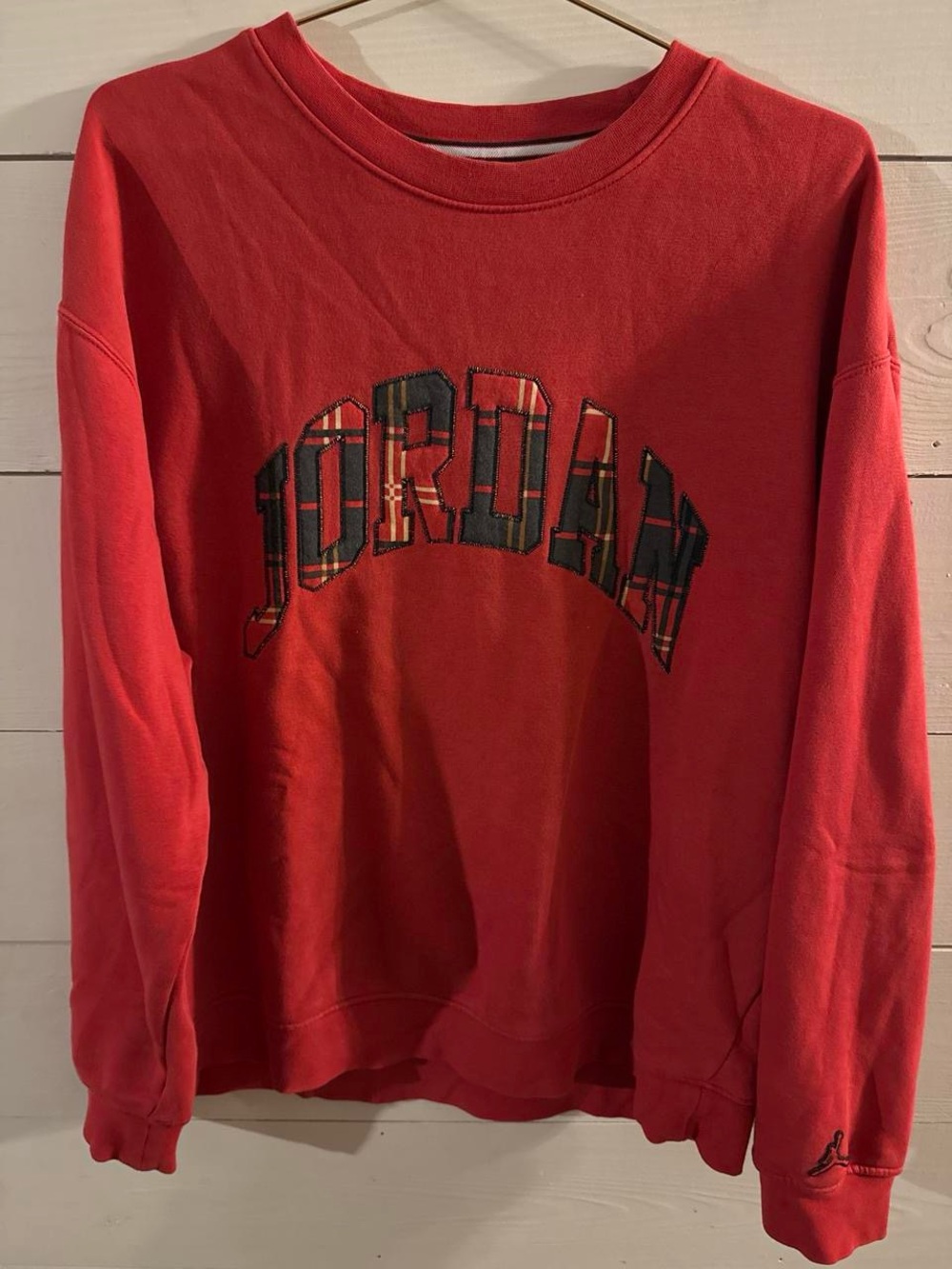 Jordan Men’s Essential Holiday Red Fleece Crew sweatshirt